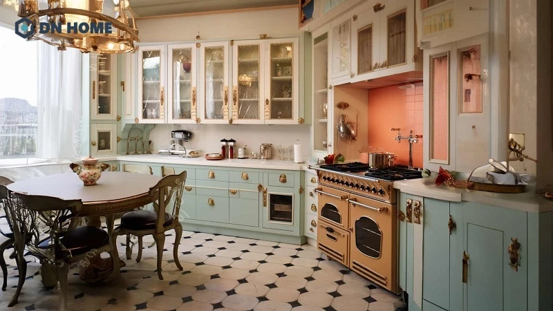 Mẫu trang trí bếp vintage mang đến vẻ đẹp hoài niệm, ấm áp