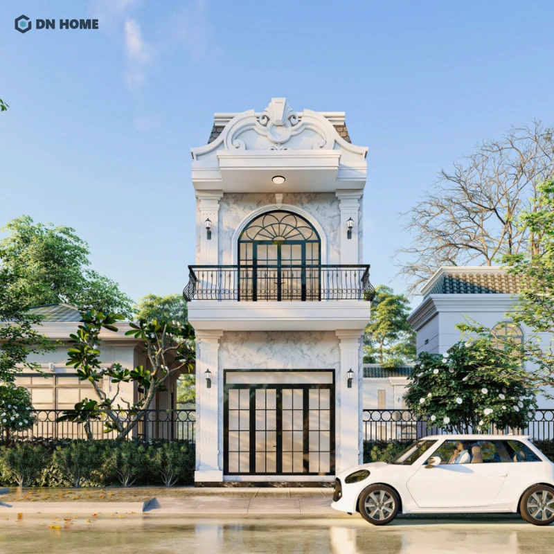 Vẻ đẹp sang trọng, đẳng cấp của nhà phố 2 tầng phong cách tân cổ điển