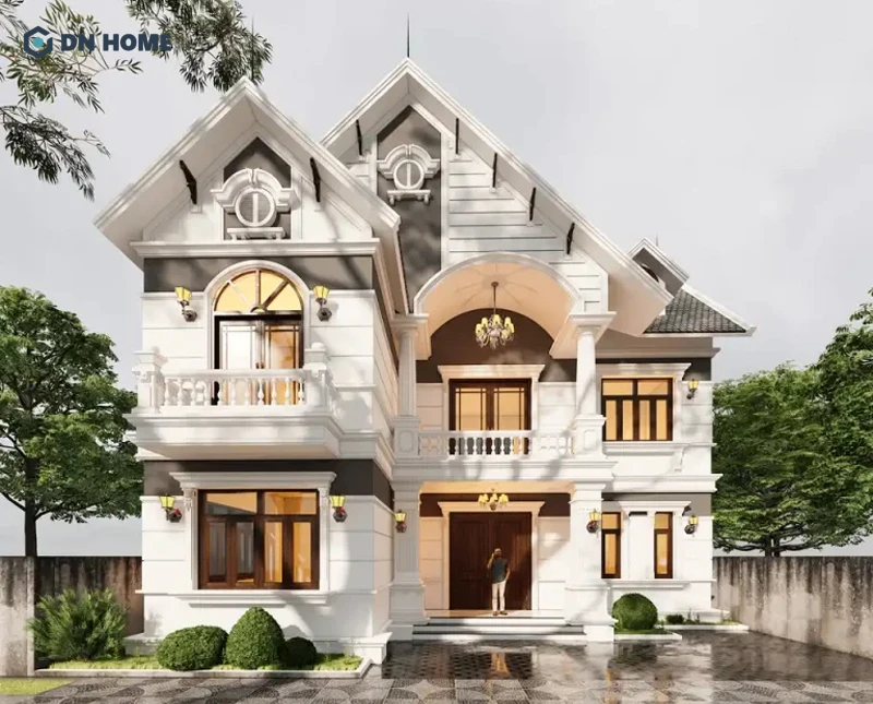 Khoảng khuyết chữ L có thể tận dụng để làm sân đậu xe hoặc khu vực vui chơi cho trẻ