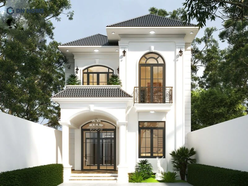 Kiểu mái đặc trưng của nhà phố tân cổ điển thích nghi tốt với điều kiện môi trường tại Việt Nam