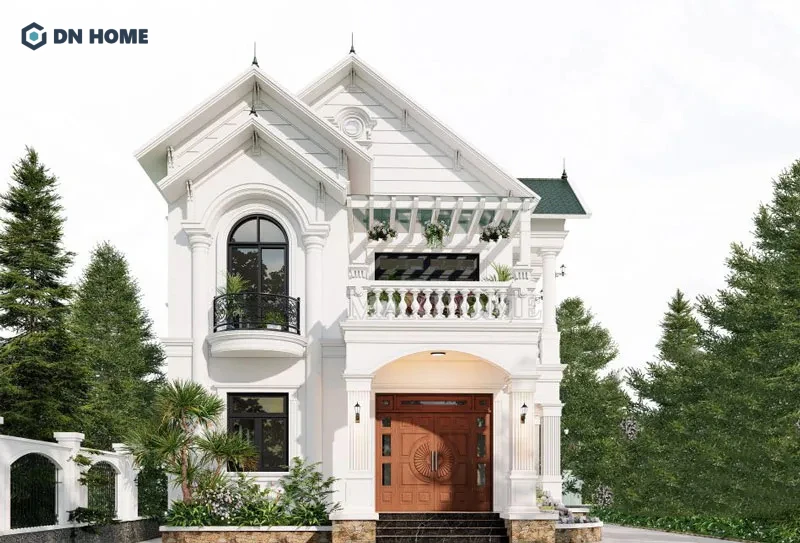 Nhược điểm nhà phố phong cách tân cổ điển là khó bảo trì các chi tiết trang trí cầu kỳ