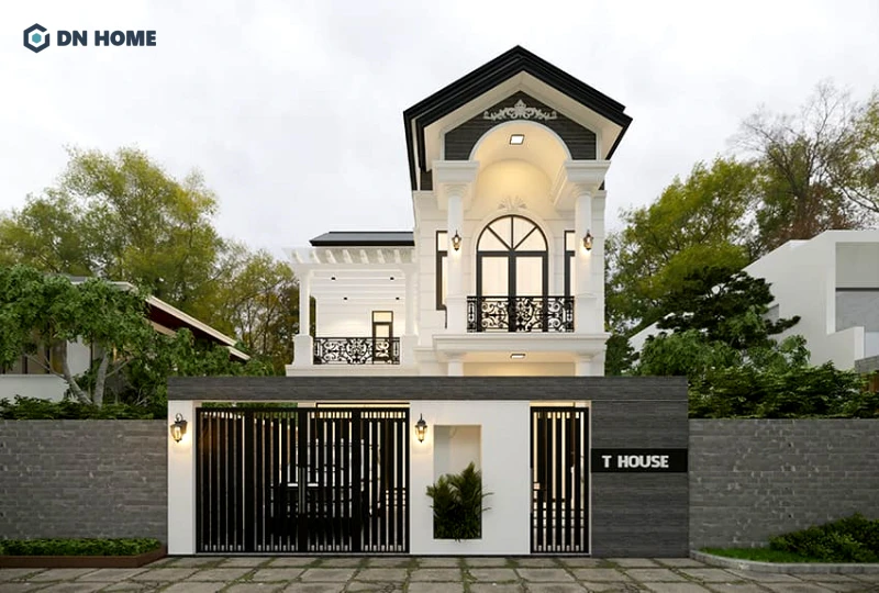 Mái Thái tạo nên vẻ đẹp hài hòa giữa tân cổ điển phương Tây với truyền thống Việt Nam