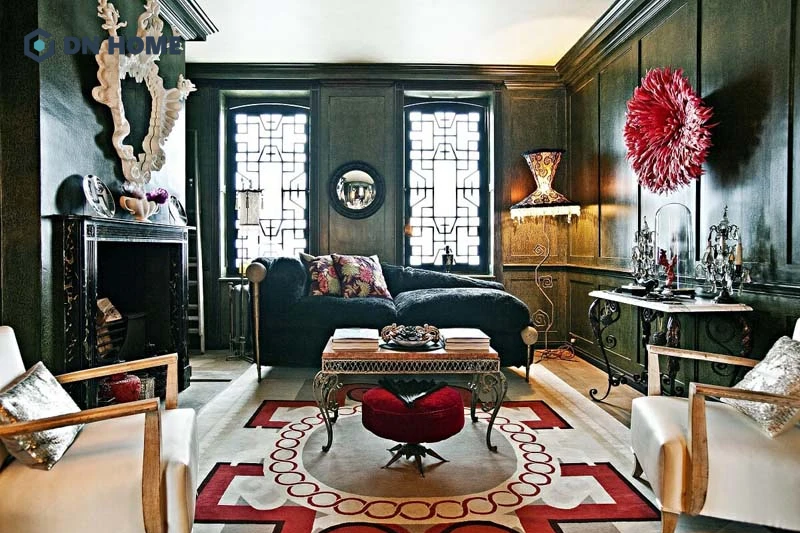 Eclectic Style có sự đa dạng trong vật liệu, màu sắc,... nhưng không lộn xộn