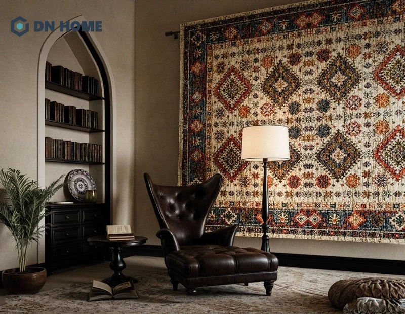 Phòng khách Vintage chính thống mang đến vẻ đẹp hoài niệm
