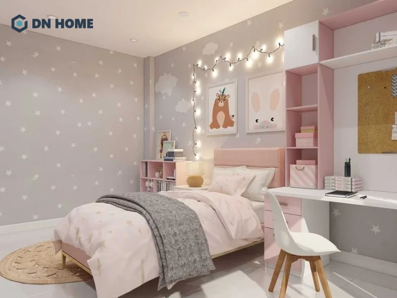 Giấy dán tường giúp tạo điểm nhấn sinh động cho không gian