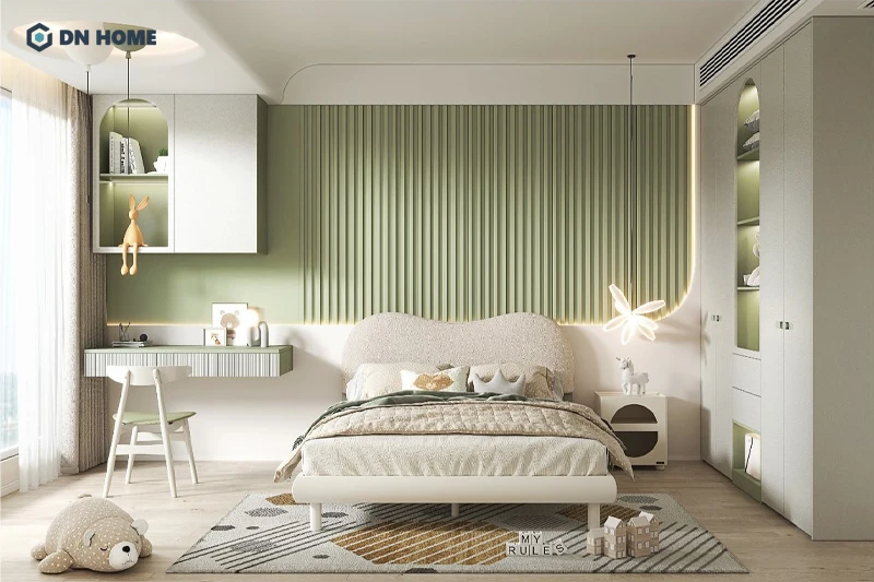Thảm trải giúp tạo ma sát, hạn chế tình trạng bé chạy giỡn trượt té