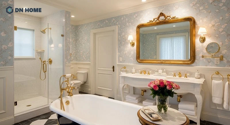 Thiết kế phong cách Pháp thường ưu tiên sử dụng tone màu sáng làm chủ đạo