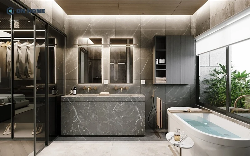 Thiết kế mở, liên kết với không gian bên ngoài giúp gia chủ cảm nhận sự gần gũi với thiên nhiên
