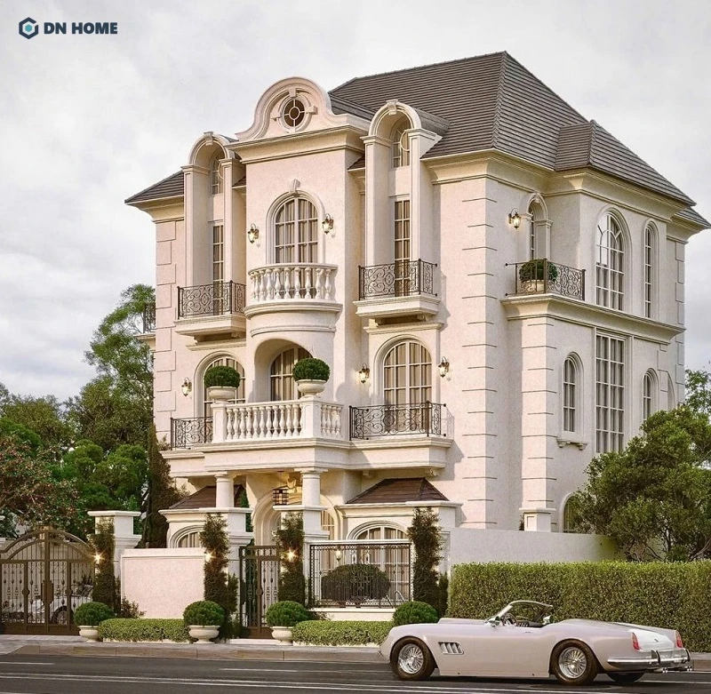 Biệt thự 9x18m 3 tầng kiểu Pháp với vẻ đẹp bề thế, sang trọng