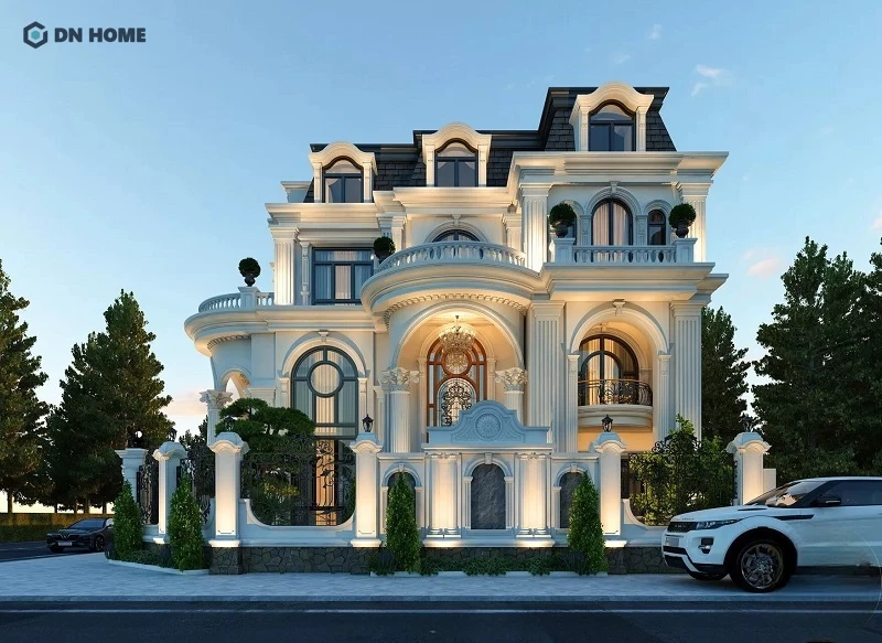 Biệt thự 3 tầng kiểu Pháp gây ấn tượng bởi những chi tiết trang trí vô cùng tỉ mỉ, tinh tế
