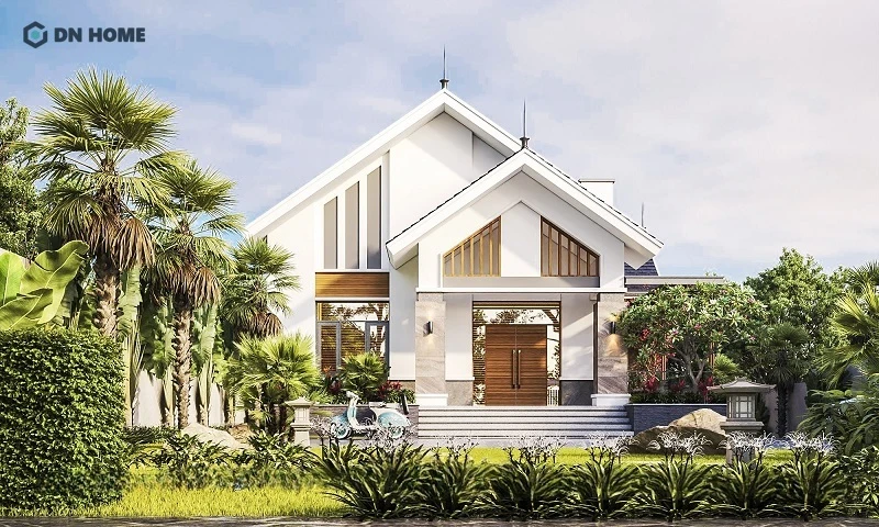 Thiết kế biệt thự 9x18m hệ mái Thái phù hợp với những gia chủ yêu thích vẻ đẹp giao thoa giữa truyền thống và hiện đại