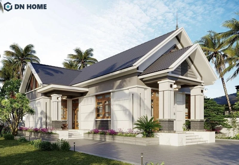Biệt thự mái Thái dáng chữ L là một trong những mẫu thiết kế được nhiều gia chủ lựa chọn