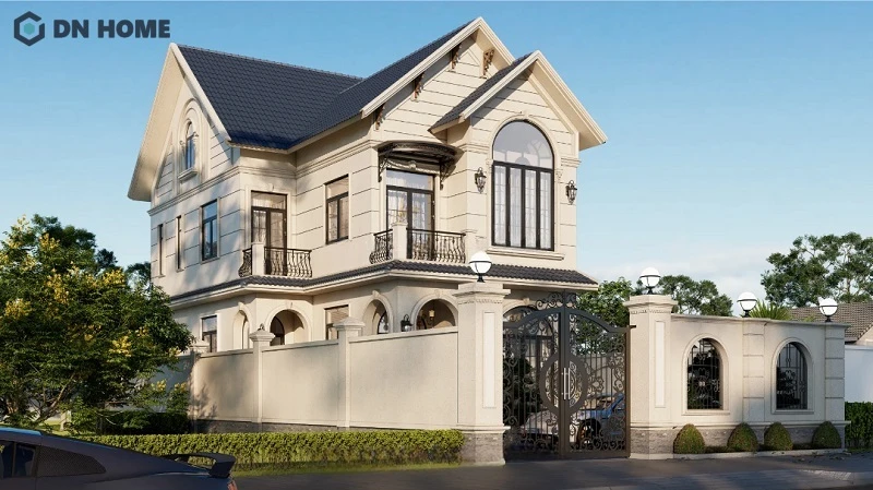 Thiết kế biệt thự mái Thái sử dụng tôn giả ngói giúp tối ưu chi phí nhưng vẫn đảm bảo tính thẩm mỹ cho công trình