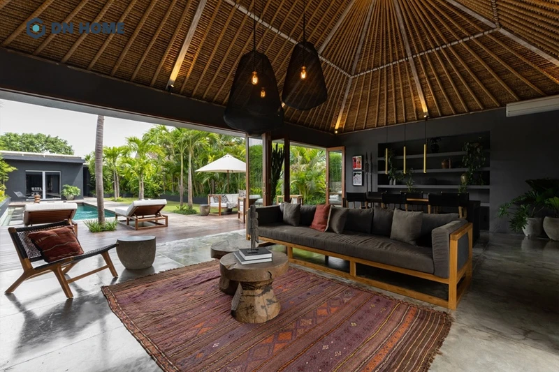 Chất liệu thiên nhiên được sử dụng chủ đạo trong biệt thự nghỉ dưỡng Tropical
