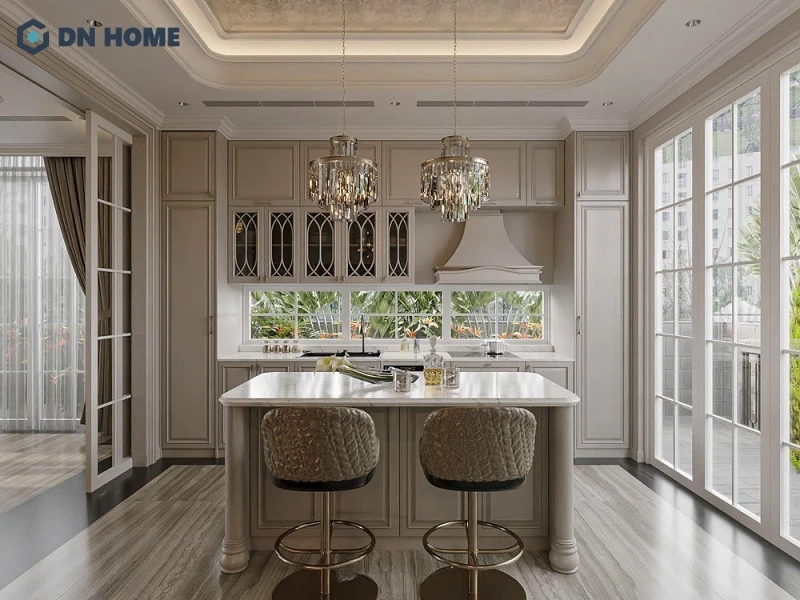 Thiết kế Luxury ưu tiên các gam màu trung tính kết hợp các điểm nhấn như kim loại sáng màu để tạo sự quyền quý