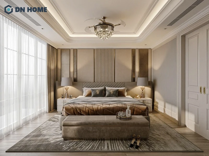 Không gian chú trọng tận dụng ánh sáng tự nhiên kết hợp với hệ thống chiếu sáng dịu nhẹ tạo nên không gian lung linh