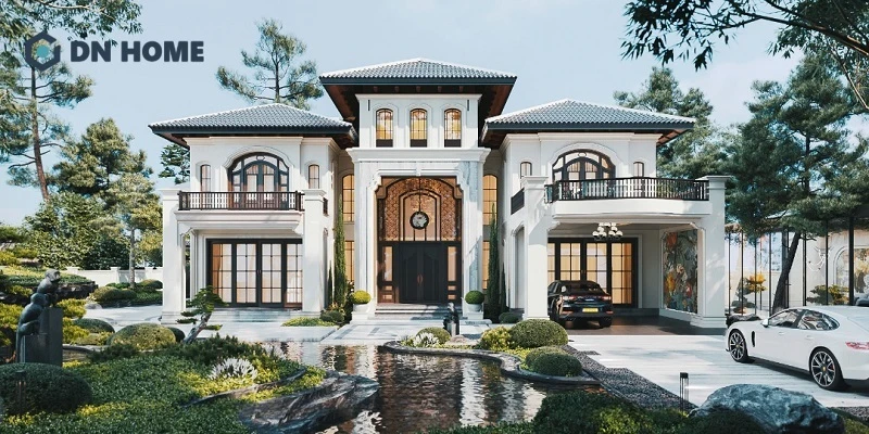Mẫu biệt thự nhà vườn Indochine mang đậm dấu ấn giao thoa giữa hiện đại và cổ điển
