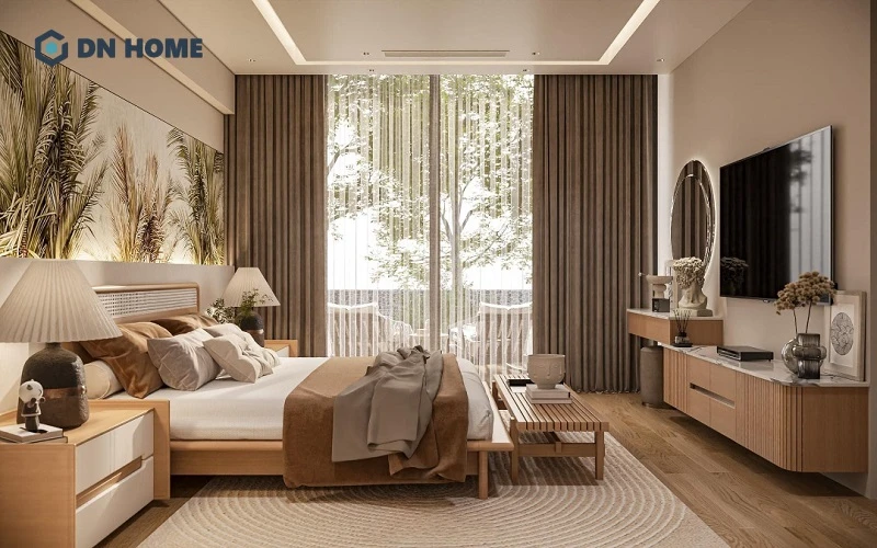 Nội thất được bố trí tối giản với các món nội thất cơ bản, hạn chế chi tiết trang trí rườm rà