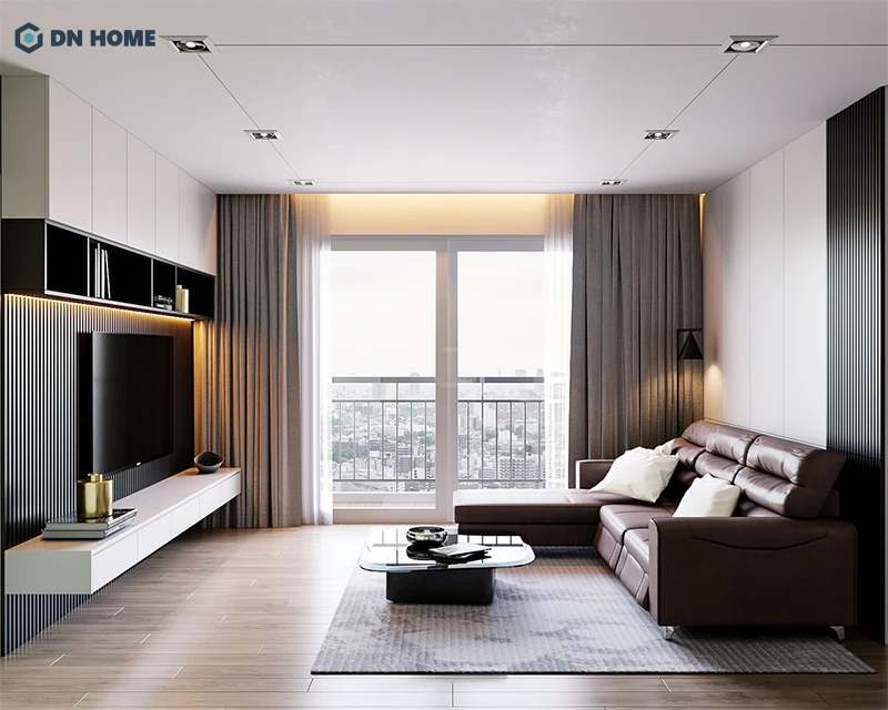 Phong cách hiện đại tạo nên không gian sống tiện nghi cho căn chung cư 100m2