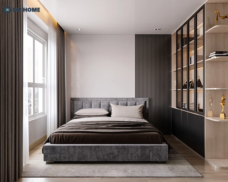 Những màu sắc trung tính được kết hợp khéo léo tạo điểm nhấn tinh tế chung cư hiện đại