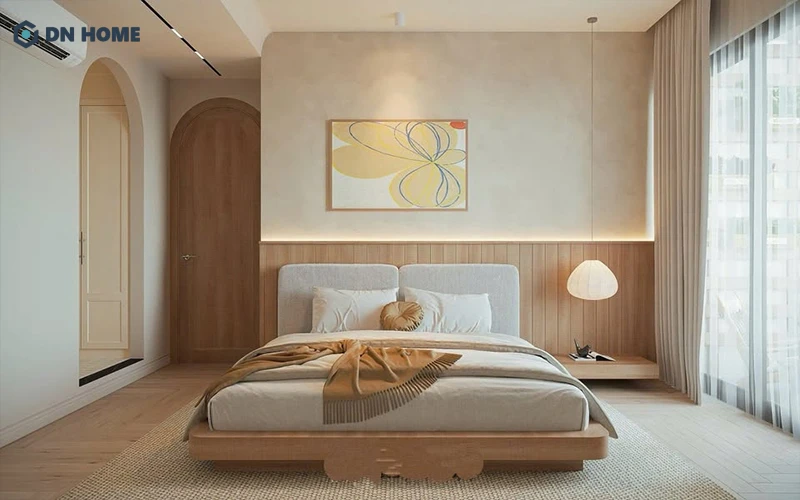 Đèn lồng đậm tinh thần Nhật Bản là chi tiết trang trí phổ biến trong chung cư phong cách Japandi
