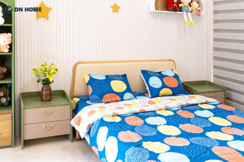 Phòng ngủ chung cư thiết kế theo phong cách Color Block ấn tượng, cá tính