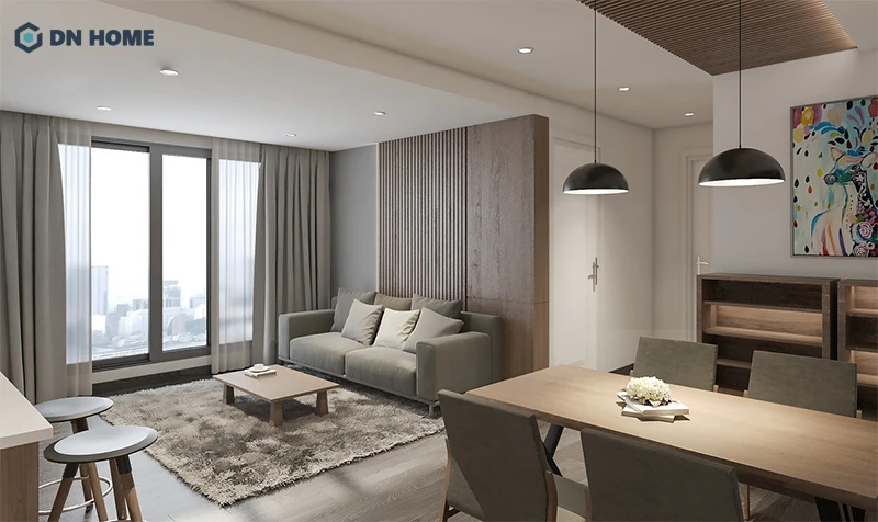 Phong cách Bắc Âu mang đến không gian sống ấm cúng, thoải mái cho căn chung cư 100m2