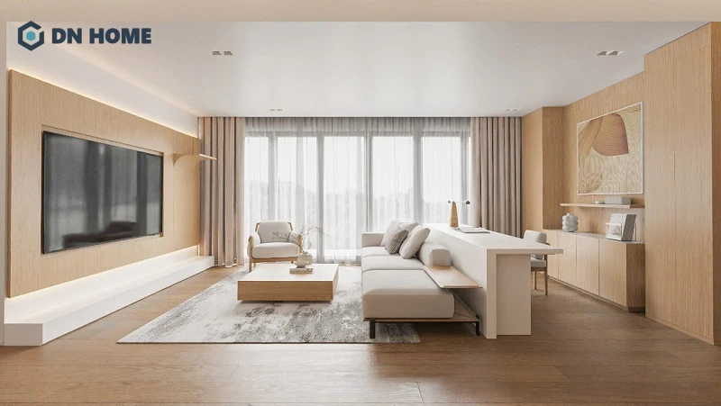 Thiết kế nội thất chung cư 150m2 cần tận dụng tối đa ánh sáng tự nhiên nhằm giúp không gian thoáng đãng hơn