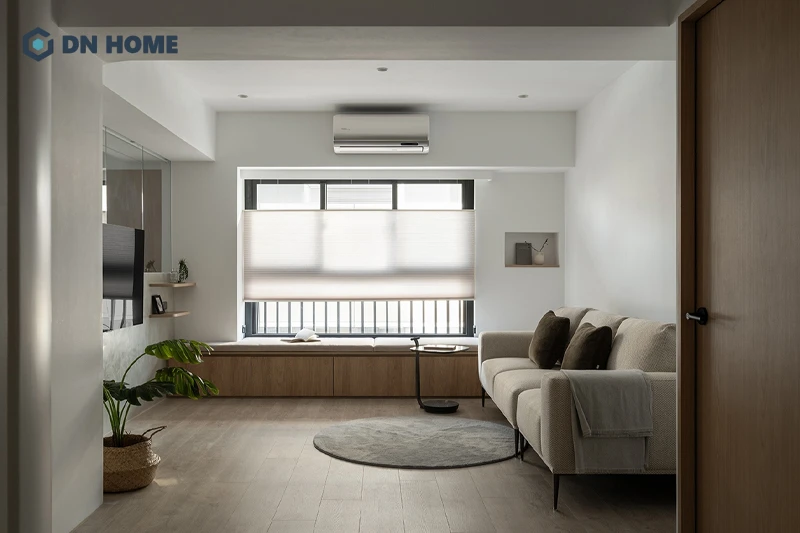Phong cách tối giản tạo nên không gián sống thoáng đãng, thư thái cho căn chung cư 56m2