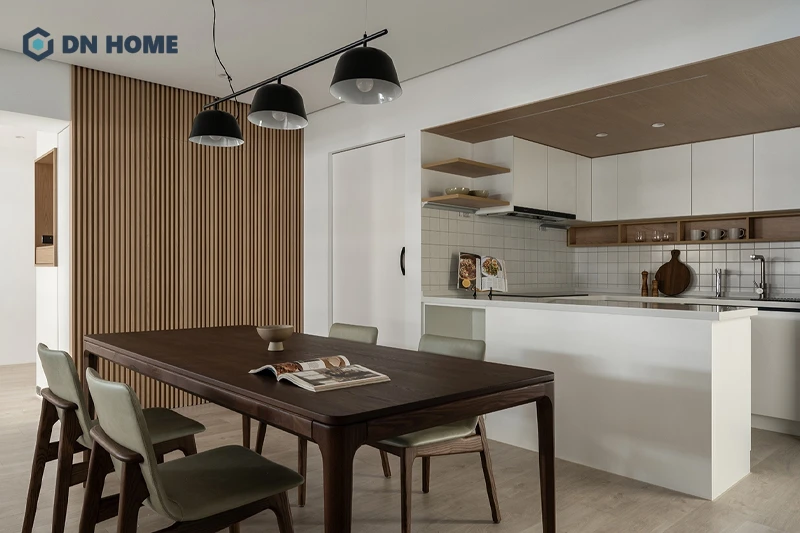 Nội thất trong chung cư 56m2 phong cách tối giản ưu tiên thiết kế tinh gọn, đa năng