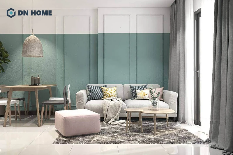 Ánh sáng và chất liệu tự nhiên là yếu tố không thể thiếu trong không gian chung cư 56m2 phong cách Tropical