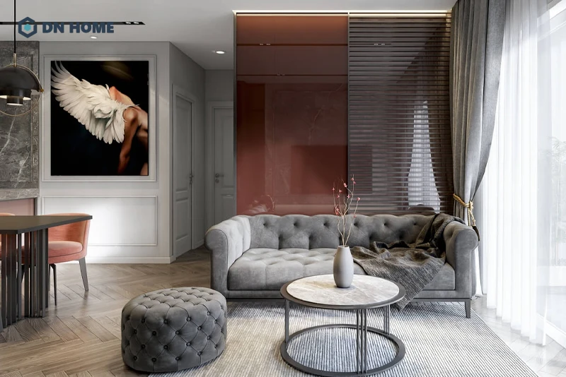 Phong cách tân cổ điển mang đến vẻ đẹp sang trọng cho căn hộ nhỏ 77m2
