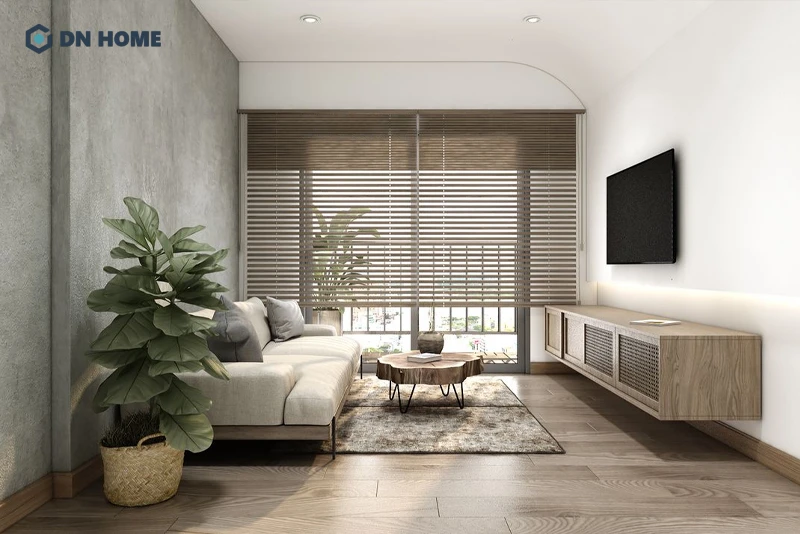 Chung cư 77m2 phong cách Wabi Sabi đề cao vẻ đẹp của thời gian và sự thô mộc