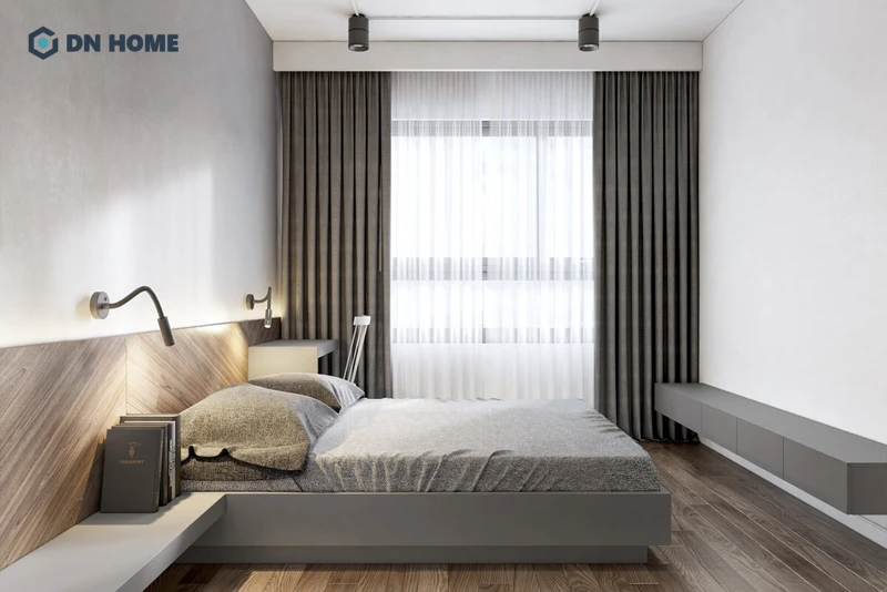 Ánh sáng tự nhiên giúp không gian phòng ngủ thêm dễ chịu, thư thái