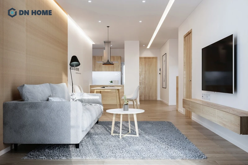 Không gian mở là giải pháp thiết kế thông minh giúp tối ưu diện tích chung cư 77m2 hiệu quả