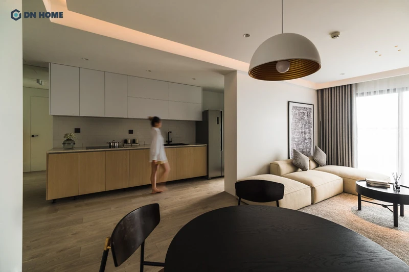 Chung cư 85m2 thiết kế theo phong cách tối giản dùng gam màu trung tính sáng tạo cảm giác dễ chịu, thoải mái