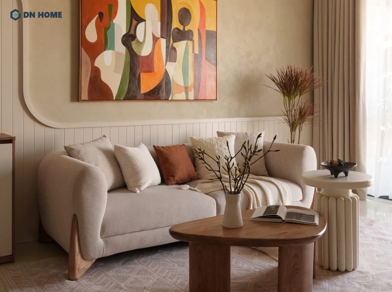 Phong cách Japandi - Color Block mang đến vẻ đẹp ấn tượng cho căn hộ chung cư 85m2