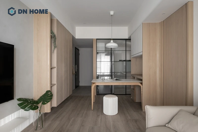 Khi thiết kế chung cư phong cách tối giản nên ưu tiên lựa chọn nội thất đường nét đơn giản, hạn chế cầu kỳ