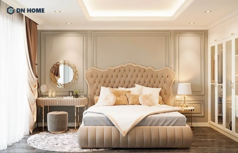 Việc kết hợp nhiều lớp ánh sáng khác nhau giúp tạo nên chiều sâu cho không gian nghỉ ngơi