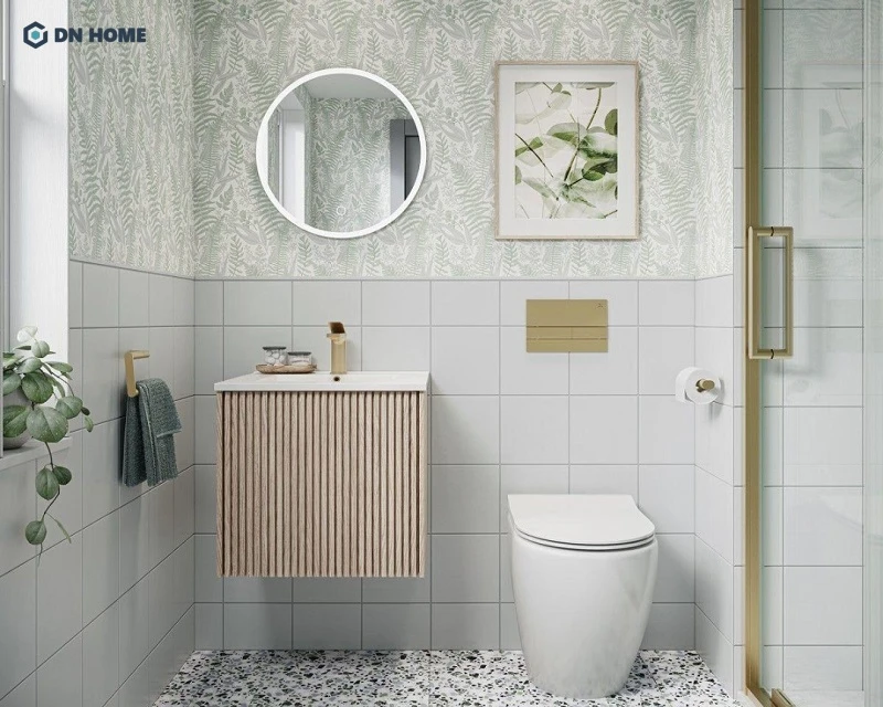 Thiết kế phòng tắm nhỏ 2m2 kiểu Nhật ưu tiên sử dụng gam màu trung tính sáng nhẹ nhàng