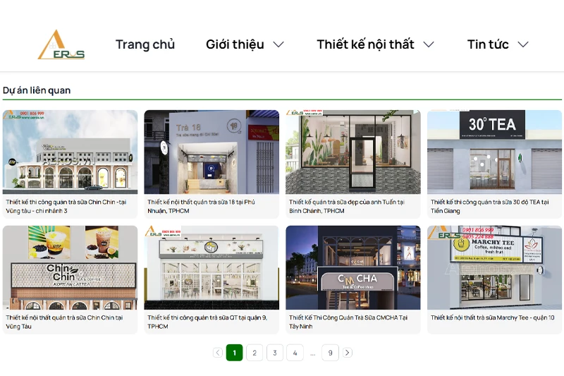 Nội Thất Aeros cam kết về tiến độ và chất lượng dự quán quán trà sữa