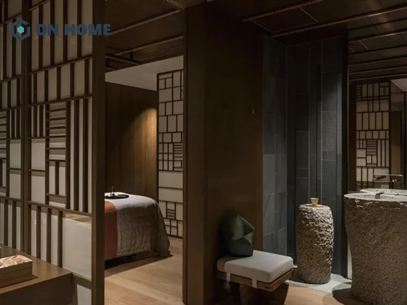 Không gian Zen tạo cảm giác yên tĩnh và cân bằng cho khách hàng