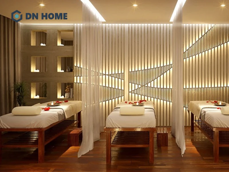 Thiết kế spa chú trọng luồng khí để không gian luôn nhẹ nhàng và dễ chịu