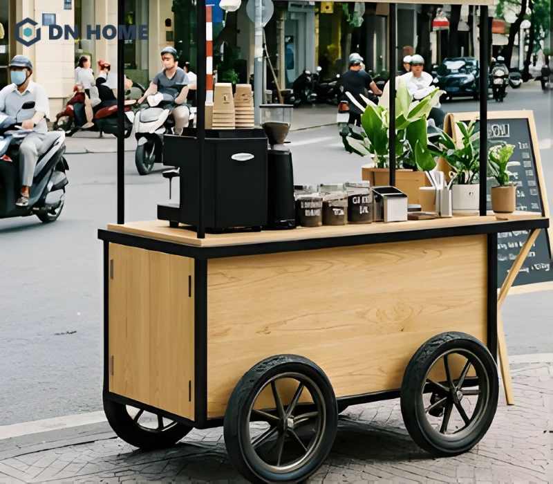Thiết kế đơn giản, gọn có xe đẩy thuận tiện cho việc di chuyển