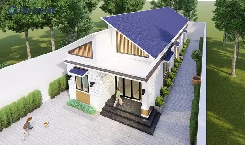 Nhà cấp 4 mái lệch