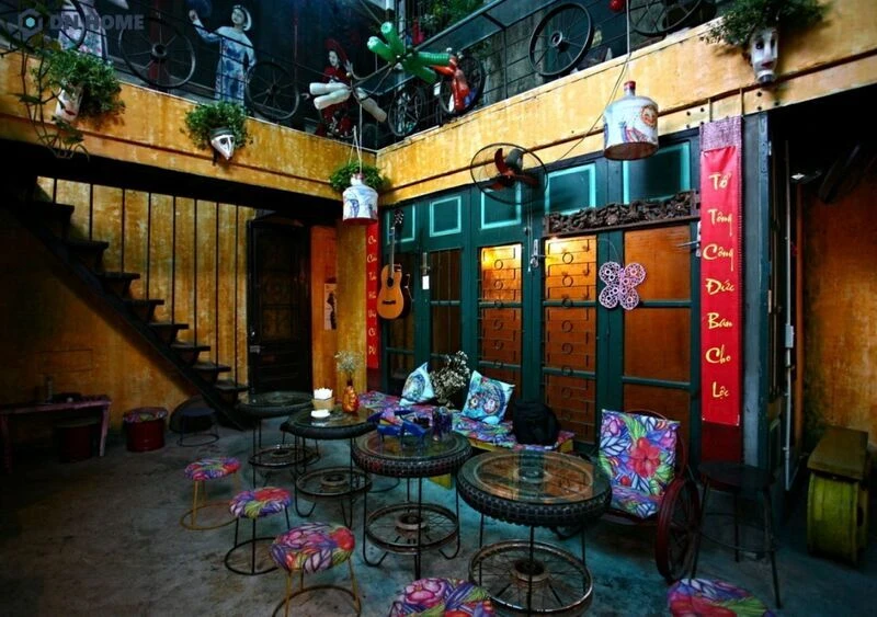 Thiết kế quán cafe phong cách mộc có diện tích nhỏ