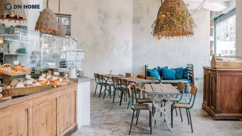 Phong cách mộc phù hợp với mọi diện tích quán cafe