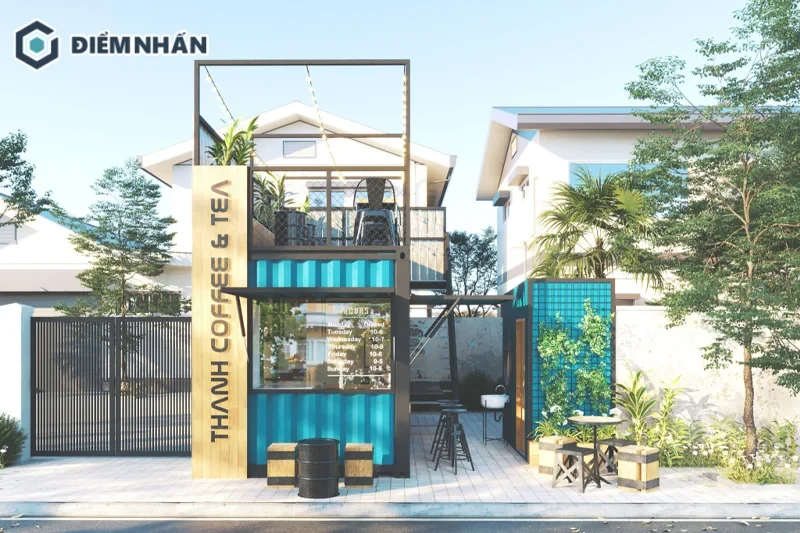 Thiết kế quán cafe container, chủ đầu tư cần chú trọng đến yếu tố phong thuỷ nhằm thu hút vượng khí cho không gian kinh doanh