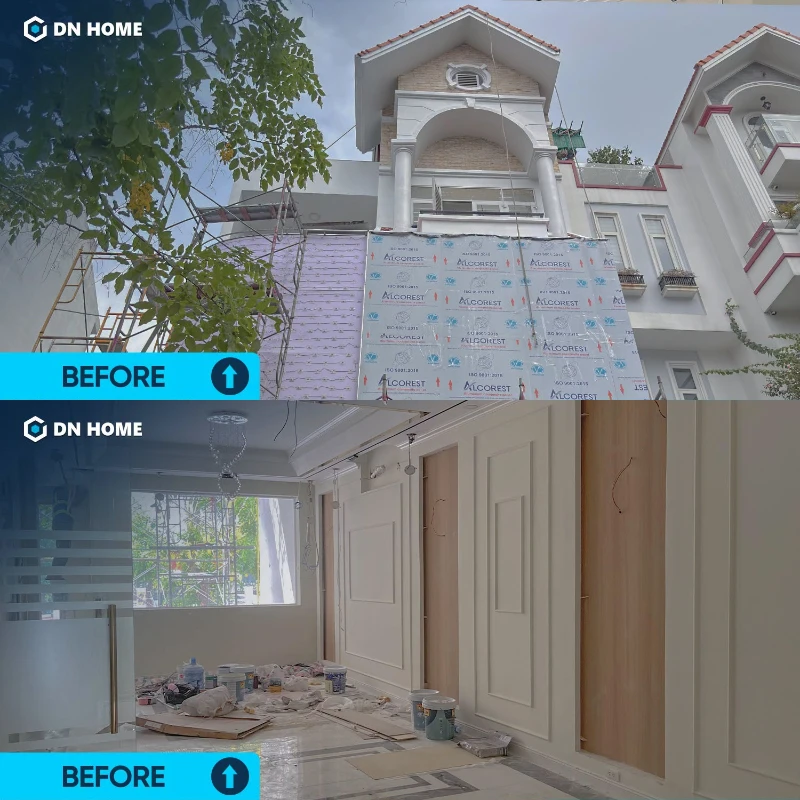 Hiện trạng cũ là một tòa nhà với bố cục thiếu công năng, chưa đáp ứng được quy trình vận hành của một thẩm mỹ viện chuyên nghiệp