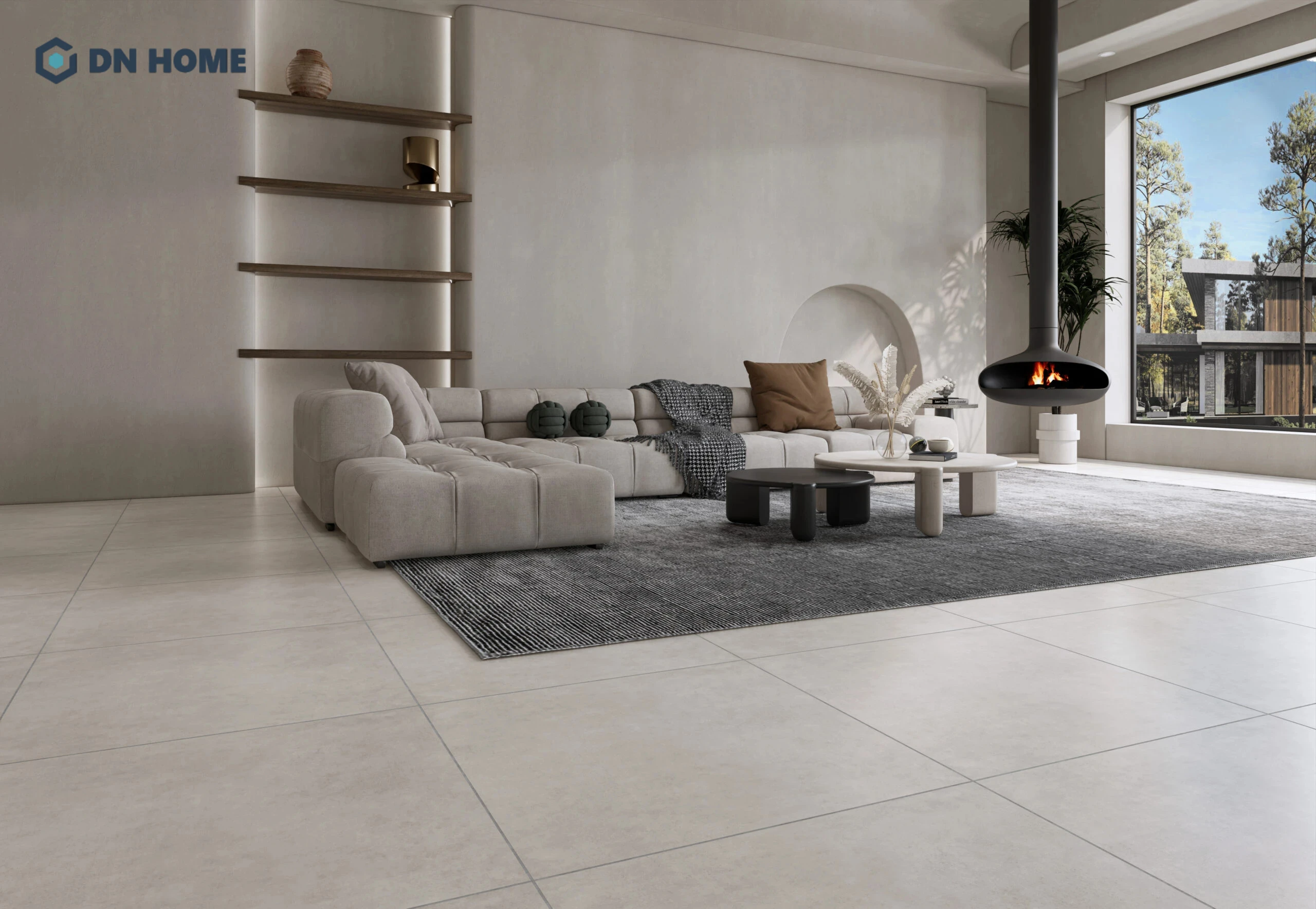 Gạch lát nền 80x80 nổi bật với khả năng chống trơn trượt hiệu quả